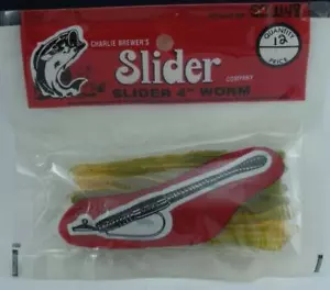 Charlie Brewers SCW48 Slider Worm 4" Shrimp/Mean Green Core 12CT - Picture 1 of 1