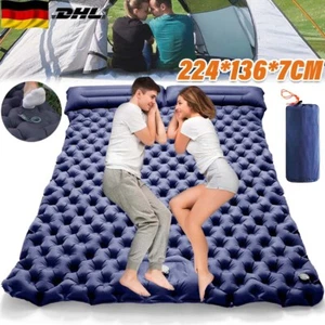 Doppel Campingmatte Isomatte Tragbar Selbstaufblasbare Luftmatratze Ultraleichte - Bild 1 von 16