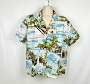 Vtg Hilo Hattie Hawaiian Camp S/S Mens Shirt 100% Cotton XLarge - Picture 1 of 13