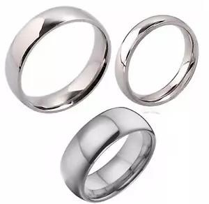 100 anillos de banda de acero inoxidable de 4 mm 6 mm de ajuste cómodo al por mayor - Imagen 1 de 4