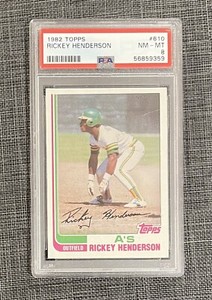 Rickey Henderson 1982 Topps #610 PSA 8