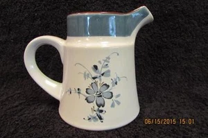 Pleasure by Noritake Creamer Primastone Blue Band & Floral Brown Trim B95 - Picture 1 of 1