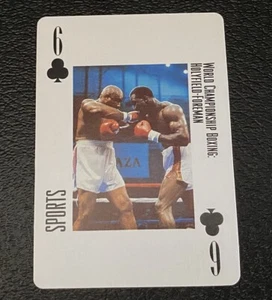 George Foreman Vs. Evander Holyfield Card 1992 HBO Playing Trading Champ Boxing - Picture 1 of 9