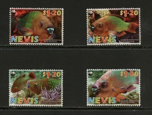 H616 Nevis 2007 fish marine Parrotfish 4v. MNH - Picture 1 of 1