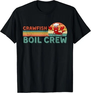 Retro Crawfish Boil Crew Gift -Crayfish_Crawdad_Mudbug Lover Gift Unisex T-Shirt - Picture 1 of 3
