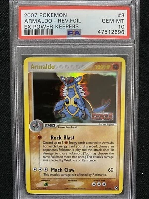 2007 Pokemon EX Power Keepers Armaldo Reverse Foil 3/108 PSA 10 Gem Mint - Image 1 of 2