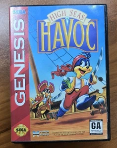 HIGH SEAS HAVOC SEGA GENESIS COMPLETE IN BOX CIB - Picture 1 of 13