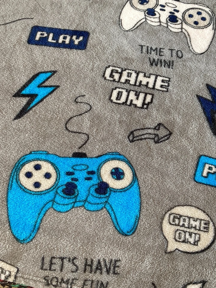 Old School Video Game Controller Throw Blanket 49"x61" Polyester Fleece - Image 1 of 4