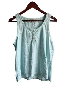 J. Crew Collector Reimagined 100% Cotton Round Neck Tank Size Medium Blue - Bild 1 von 8