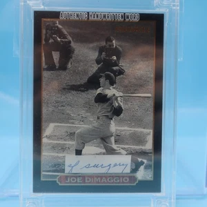 2025 Jersey Fusion A Word From JOE DIMAGGIO Handwritten Word "OF SURGERY" - Picture 1 of 2