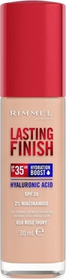 Rimmel Lasting Finish 35Hr Foundation 010 Rose Ivory Full Coverage 30ml - Image 1 of 4