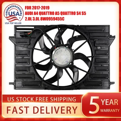 Radiator Cooling Fan For 2017-21 Audi A4 A6 allroad Quattro A7 Sportback 2.0L... — 第 1/4 张图片