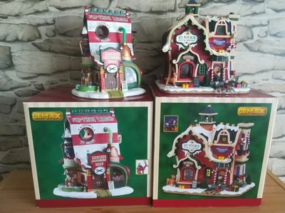 Lemax  St Nick's Elf Academy + Reindeer Grooming Barn - Santa's Wonderland Noël - Photo 1/4