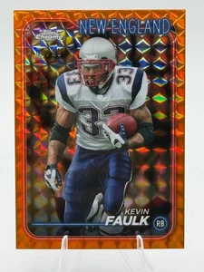 2024 Topps cromo Kevin Faulk naranja refractor geométrico #5/25 NE Patriots - Imagen 1 de 2