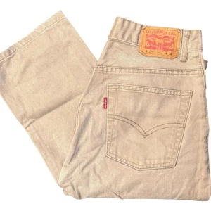 Vintage Levi's 511 schmale Passform Jungen Größe 16 Hose hellbraun khaki Jeans verstellbarer Bund - Bild 1 von 11