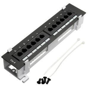 Netzwerk-Tool-Kit, 12-Port-CAT6-Patchpanel, RJ45-Netzwerk-Wandmontage-Rack 1207 - Bild 1 von 6