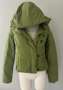 Giubbotto donna Abercrombie & Fitch come verde XS imbottito poliestere con cappuccio - Foto 1 di 9