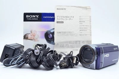【NEAR MINT】Sony HDR-CX180 Blue HD Camcorder w/Box Battery Charger from Japan - Image 1 of 4