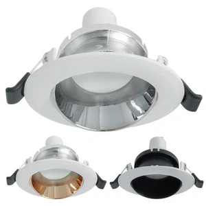 Faretto LED incasso tondo orientabile 10W GU10 luce soffitto cucina ingresso - Imagen 1 de 16