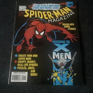 Revista Marvel Presents Spider-Man #1 con tarjetas hojas promocionales sin cortar Fleer X-men - Imagen 1 de 4