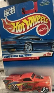 HOT WHEELS "41 WILLYS" 2000 FIRST EDITION NEW DIECAST 1/64 NIB - Picture 1 of 2