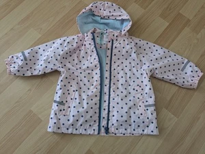 Regenjacke Gr.86/92 Mädchen Ungefüttert Impidimpi Rosa Schwarz Punkte - Bild 1 von 4