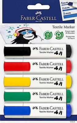 Faber-Castell 159520 - Textilmarker 5er, in Standardfarben,  - Bild 1 von 4