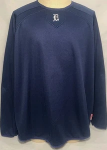Detroit Tigers Majestic Therma Base Long Sleeve Warm Up Shirt Blue Sz 3XL ~ Used - Picture 1 of 13