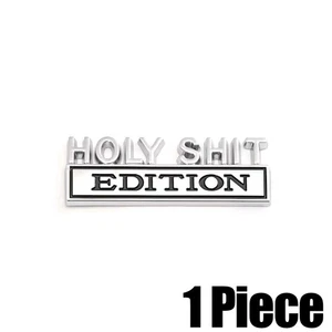 Car Silver 3D Metal Chrome Sticker Emblem Holy-Shit EDITION Badge Logo Decal - Picture 1 of 5
