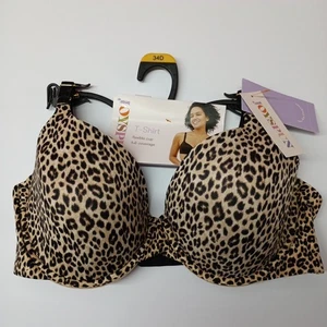 Joyspun Wired Full Coverage T-shirt Bra Women's Size 34D Little Lovely Leo - Picture 1 of 6