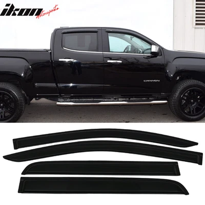 Juego de 4 viseras de ventana acrílicas para Chevy Colorado GMC Canyon 15-22 doble cabina Foto 1 de 4