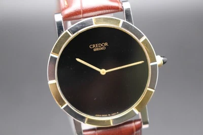Reloj Hombre Vintage 1989 [EXC+5] Seiko Credor 2620-0120 Oro Plata Redondo Qz 33mm Foto 1 de 4