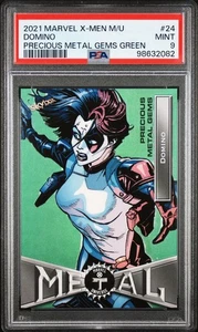 PSA9 Domino 2021 Marvel Universe X-Men #24 Precious Metal Gems Green 9/10 Slab - Picture 1 of 2
