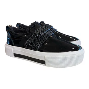 Kendall & Kylie Zapatos Charol Negro Con Cadenas - Mujer Talla 7.5M - Imagen 1 de 12