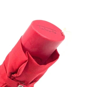 Talbots rot kompakt flach Auto Öffnen Schließen Regenschirm Gummigriff - Bild 1 von 3