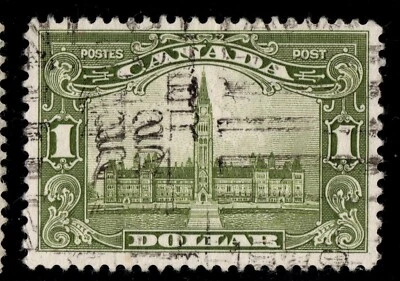 #159 Parliament $1 Canada used well centered XF cv $120 - Image 1 of 2