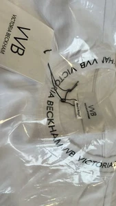 Victoria Beckham VVB Organic Single Jersey White T-Shirt Small - Picture 1 of 5