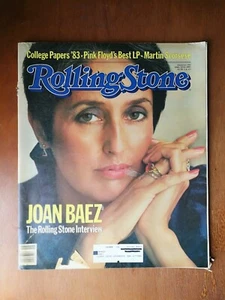 Vintage Rolling Stone Magazine April 14, 1983 #393 Joan Baez Pink Floyd 325 - Imagen 1 de 1