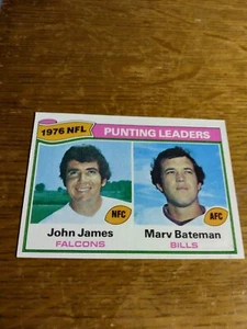 1977 Topps Football # 6 NFL Punting Leaders John James/Marv Bateman EX - Picture 1 of 2
