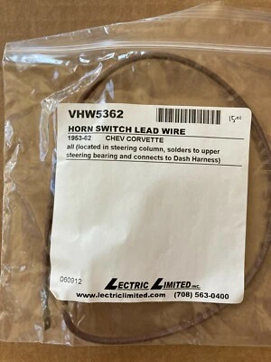 1953-62 Chevrolet Corvette Horn Switch Lead VHW5362 ncrs Chevy - Image 1 of 2
