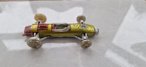 Marx Toys Formula 1 No 3 Racing Car Yellow diecast made in Hong Kong Playworn - Picture 1 of 12