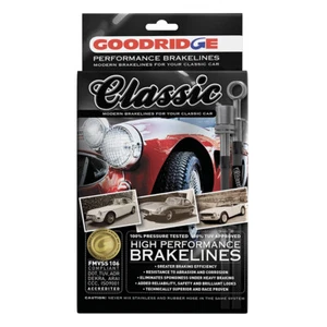 Goodridge Classic Vintage Black Braided Brake Hoses Volvo 240 All Models 74-93 - Picture 1 of 1