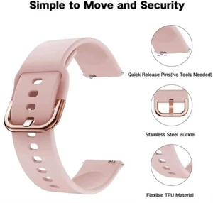 Silicone Strap for Amazfit GTS/GTR/Bip Series 20mm 22mm Sport Band - Picture 1 of 12