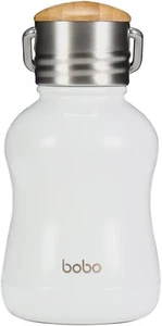 Mini Vacuum Insulated Water Bottle with Bamboo Lid - Stainless Steel Thermos Wat - Picture 1 of 7