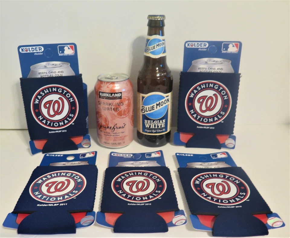 CINCO KADDYS LATAS DE NEOPRENO DE LOS NACIONALES DE WASHINGTON DE KOLDER (VENTA DE UN DÓLAR) Foto 1 de 1