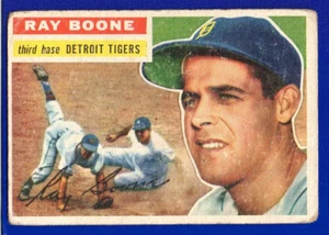 RAY BOONE tigers 1956 TOPPS GRAY BACK #6 GOOD - Picture 1 of 2