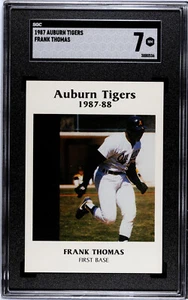 1987 McDag Auburn Tigers Great Frank Thomas Baseball Rookie RC SGC Graded 7 NM - Picture 1 of 2