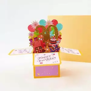 Happy 30th Birthday Surprise Box - Pop Up Birthday Greeting Card with Envelope - Picture 1 of 7