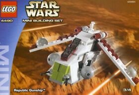 LEGO 4490 Star Wars Mini Building Set REPUBLIC GUNSHIP 100% Complete with Manual