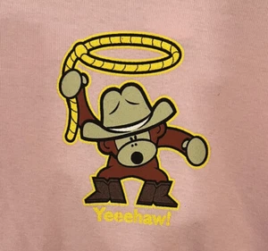 Damas Junior Cowboy Monkey Yeehaw! Camiseta Rosa L Grande Ajustada De Colección ODM - Imagen 1 de 8